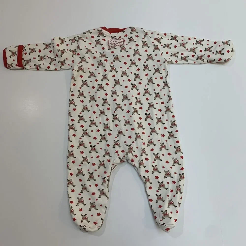Christmas baby 6-12 Month one piece Reindeer JoJo Maman Bebe Boy Girl UK Brand